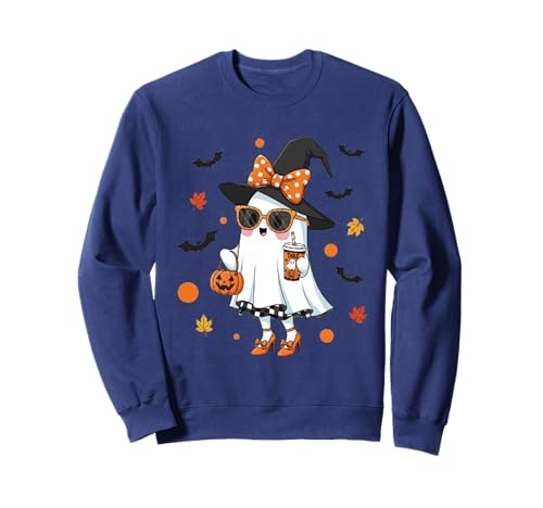 Niedlicher Katzengeist mit Kürbissen, Halloween, Damen, Herren, Kinder Sweatshirt Niedlicher Katzengeist mit Kürbissen, Halloween, Damen, Herren, Kinder Sweatshirt von Cat Ghost Halloween Tshirt Kids Boys Girls