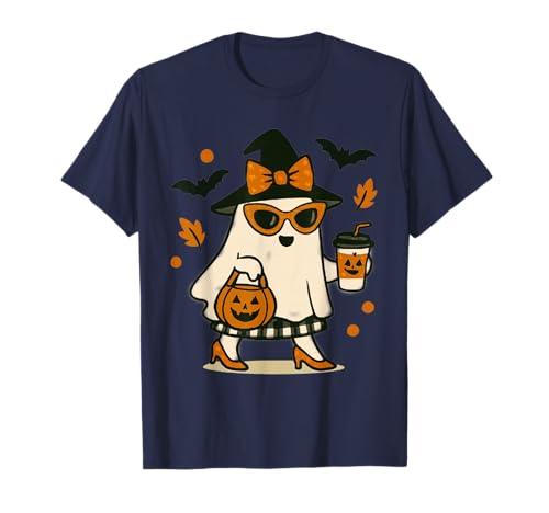 Niedlicher Katzengeist mit Kürbissen, Halloween, Damen, Herren, Kinder T-Shirt Niedlicher Katzengeist mit Kürbissen, Halloween, Damen, Herren, Kinder T-Shirt von Cat Ghost Halloween Tshirt Kids Boys Girls