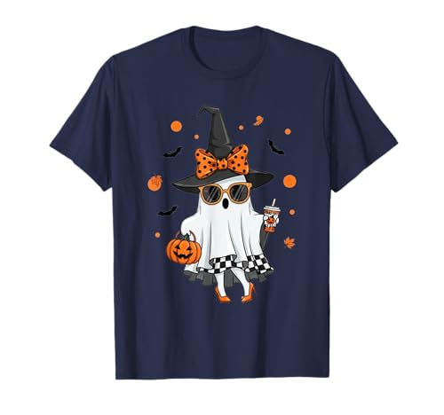 Niedlicher Katzengeist mit Kürbissen, Halloween, Damen, Herren, Kinder T-Shirt Niedlicher Katzengeist mit Kürbissen, Halloween, Damen, Herren, Kinder T-Shirt von Cat Ghost Halloween Tshirt Kids Boys Girls