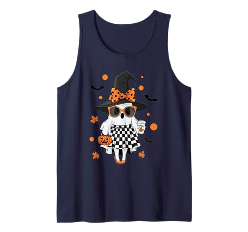 Niedlicher Katzengeist mit Kürbissen, Halloween, Damen, Herren, Kinder Tank Top Niedlicher Katzengeist mit Kürbissen, Halloween, Damen, Herren, Kinder Tank Top von Cat Ghost Halloween Tshirt Kids Boys Girls