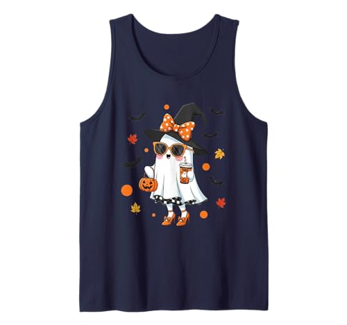 Niedlicher Katzengeist mit Kürbissen, Halloween, Damen, Herren, Kinder Tank Top Niedlicher Katzengeist mit Kürbissen, Halloween, Damen, Herren, Kinder Tank Top von Cat Ghost Halloween Tshirt Kids Boys Girls