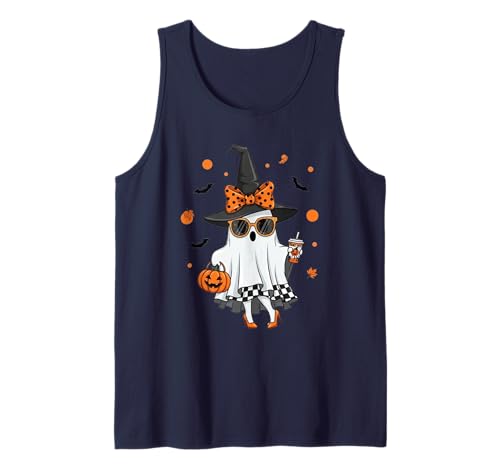 Niedlicher Katzengeist mit Kürbissen, Halloween, Damen, Herren, Kinder Tank Top Niedlicher Katzengeist mit Kürbissen, Halloween, Damen, Herren, Kinder Tank Top von Cat Ghost Halloween Tshirt Kids Boys Girls