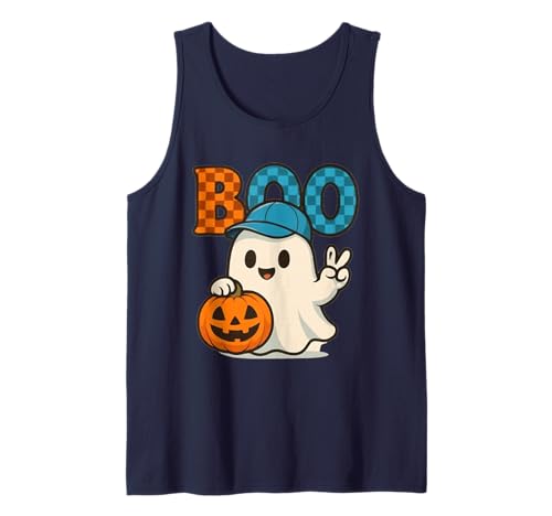 Niedlicher Katzengeist mit Kürbissen, Halloween, Damen, Herren, Kinder Tank Top Niedlicher Katzengeist mit Kürbissen, Halloween, Damen, Herren, Kinder Tank Top von Cat Ghost Halloween Tshirt Kids Boys Girls