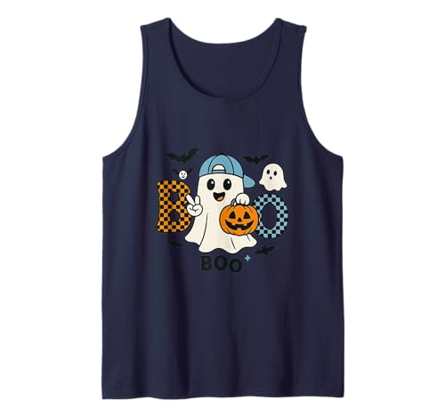 Niedlicher Katzengeist mit Kürbissen, Halloween, Damen, Herren, Kinder Tank Top Niedlicher Katzengeist mit Kürbissen, Halloween, Damen, Herren, Kinder Tank Top von Cat Ghost Halloween Tshirt Kids Boys Girls