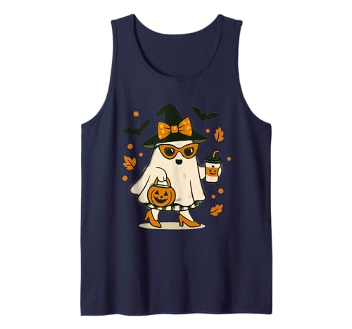 Niedlicher Katzengeist mit Kürbissen, Halloween, Damen, Herren, Kinder Tank Top Niedlicher Katzengeist mit Kürbissen, Halloween, Damen, Herren, Kinder Tank Top von Cat Ghost Halloween Tshirt Kids Boys Girls