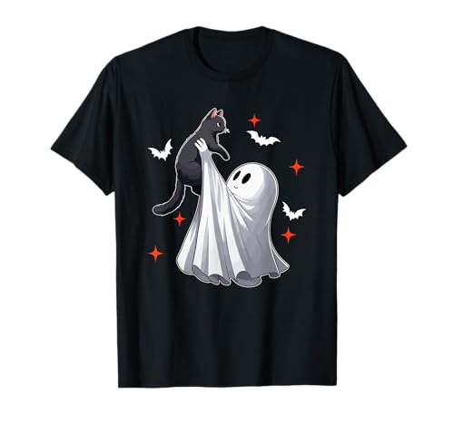 Boo Ghost Hunging Cat Halloween Animal Lover Kids Family T-Shirt von Cat Halloween Costume