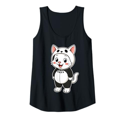 Damen Kawaii-Katze im Panda-Kostüm für Mädchen, Kinder, Katzenliebhaber Tank Top Damen Kawaii-Katze im Panda-Kostüm für Mädchen, Kinder, Katzenliebhaber Tank Top von Cat In Panda Costume Kawaii Design