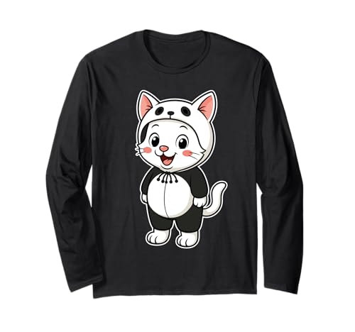 Kawaii-Katze im Panda-Kostüm für Mädchen, Kinder, Katzenliebhaber Langarmshirt Kawaii-Katze im Panda-Kostüm für Mädchen, Kinder, Katzenliebhaber Langarmshirt von Cat In Panda Costume Kawaii Design