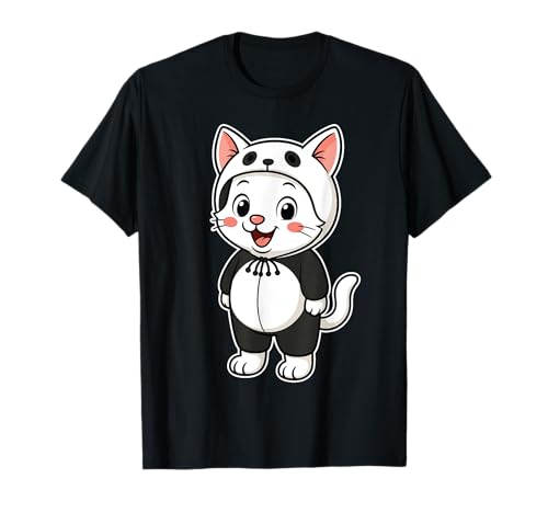 Kawaii-Katze im Panda-Kostüm für Mädchen, Kinder, Katzenliebhaber T-Shirt Kawaii-Katze im Panda-Kostüm für Mädchen, Kinder, Katzenliebhaber T-Shirt von Cat In Panda Costume Kawaii Design