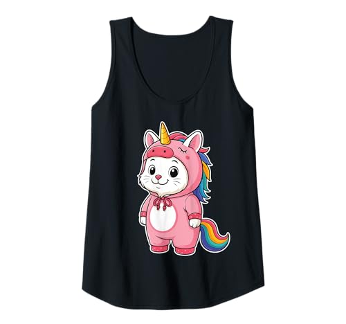 Damen Kawaii-Katze im Einhorn-Kostüm für Mädchen, Kinder, Einhorn-Liebhaber Tank Top Damen Kawaii-Katze im Einhorn-Kostüm für Mädchen, Kinder, Einhorn-Liebhaber Tank Top von Cat In Unicorn Costume Kawaii Design