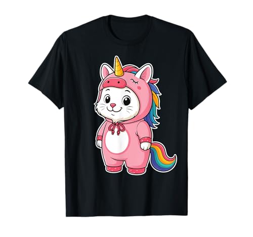 Kawaii-Katze im Einhorn-Kostüm für Mädchen, Kinder, Einhorn-Liebhaber T-Shirt Kawaii-Katze im Einhorn-Kostüm für Mädchen, Kinder, Einhorn-Liebhaber T-Shirt von Cat In Unicorn Costume Kawaii Design