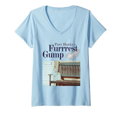 Damen Furrrest Gump Katzenliebhaber Katze Mama Katze Papa Lustige Katzenbesitzer T-Shirt mit V-Ausschnitt Damen Furrrest Gump Katzenliebhaber Katze Mama Katze Papa Lustige Katzenbesitzer T-Shirt mit V-Ausschnitt von Cat Lover Funny Cat Mom Dad Cool Gifts Idea