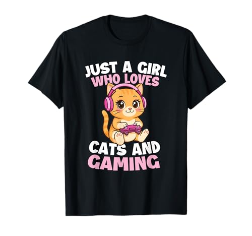 Just A Girl Who Loves Cats And Gaming – Katzenliebhaber Kätzchen T-Shirt Just A Girl Who Loves Cats And Gaming – Katzenliebhaber Kätzchen T-Shirt von Cat Lover Shirts