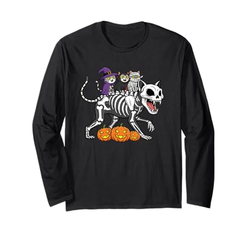 Lustiges Katzenskelett Mama Hexe Halloween Kinder Herren Damen Langarmshirt Lustiges Katzenskelett Mama Hexe Halloween Kinder Herren Damen Langarmshirt von Cat Lovers Cute Halloween Outfits for Boy Girl