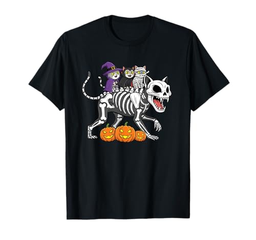 Lustiges Katzenskelett Mama Hexe Halloween Kinder Herren Damen T-Shirt Lustiges Katzenskelett Mama Hexe Halloween Kinder Herren Damen T-Shirt von Cat Lovers Cute Halloween Outfits for Boy Girl