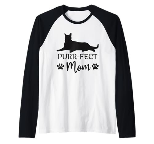 Fur Mama Beste Katzenmutter aller Zeiten Lustige Katzendame Raglan von Cat Mom Apparel Co.