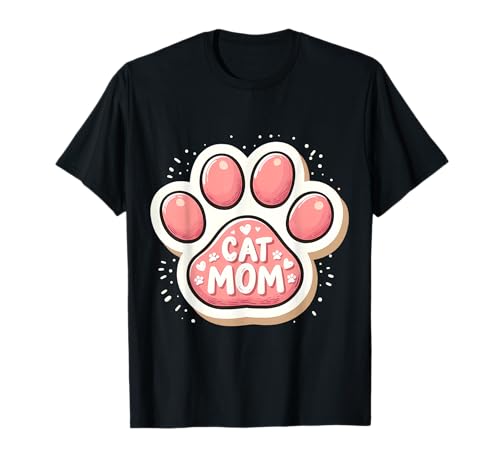 Katze Mom Niedlich Muttertag Mama Mama Neue Pfoten Herzen T-Shirt Katze Mom Niedlich Muttertag Mama Mama Neue Pfoten Herzen T-Shirt von Cat Mom Cute Mother's Day Mum Mama Momma Products