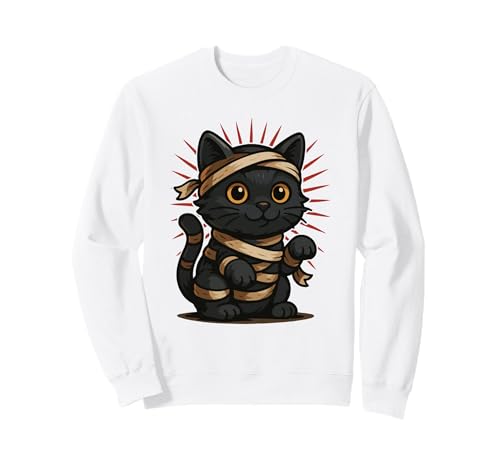 Retro süße Schwarze Katze Mama Katze Halloween Kostüm Katzenliebhaber Sweatshirt Retro süße Schwarze Katze Mama Katze Halloween Kostüm Katzenliebhaber Sweatshirt von Cat Mummy Cat Lovers Tee Shirts For Womens