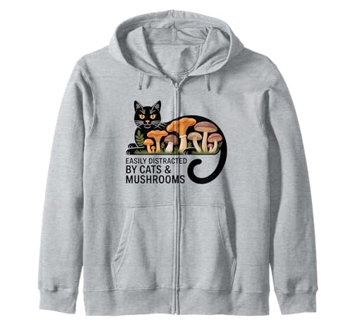 Süße Schwarze Katze Kunst Männer Pilz Stuff Ramen Katze Pilz Katze Kapuzenjacke von Cat Mushroom Costume Women Black Cat Painting