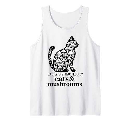 Süße Schwarze Katze Kunst Männer Pilz Stuff Ramen Katze Pilz Katze Tank Top von Cat Mushroom Costume Women Black Cat Painting