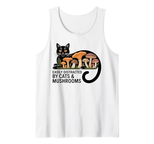 Süße Schwarze Katze Kunst Männer Pilz Stuff Ramen Katze Pilz Katze Tank Top von Cat Mushroom Costume Women Black Cat Painting