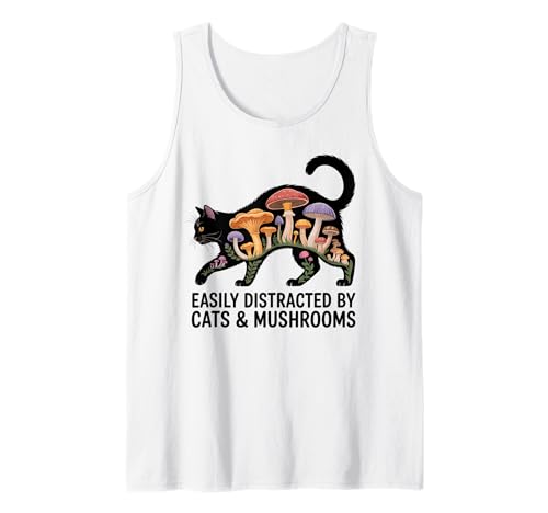 Süße Schwarze Katze Kunst Männer Pilz Stuff Ramen Katze Pilz Katze Tank Top von Cat Mushroom Costume Women Black Cat Painting