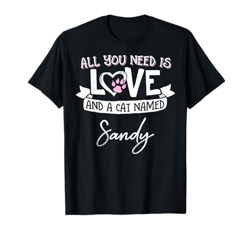 Süßes Katzen-Namenssand-Shirt für Damen und Mädchen T-Shirt Süßes Katzen-Namenssand-Shirt für Damen und Mädchen T-Shirt von Cat Named Sandy