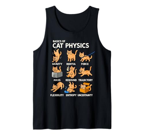 Basics of Cat Physics Lustige Katze Geschenke für Papa Mama Kinder Tank Top Basics of Cat Physics Lustige Katze Geschenke für Papa Mama Kinder Tank Top von Cat Physics Funny Cat Gifts For Dad Mom Kids Tee