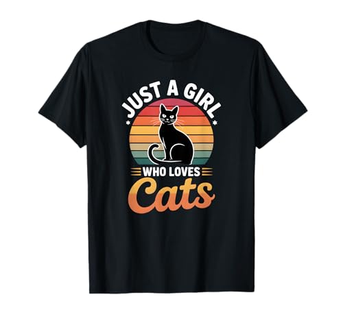 Mädchen Katze T-Shirt von Cat Shirts & Gifts for Girls