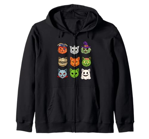 Halloween Katze Skelett Zombie Mama Geist Katze Hexe Vampir Kapuzenjacke Halloween Katze Skelett Zombie Mama Geist Katze Hexe Vampir Kapuzenjacke von Cat Skeleton Zombie Mummy Ghost Halloween Scary