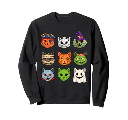 Halloween Katze Skelett Zombie Mama Geist Katze Hexe Vampir Sweatshirt Halloween Katze Skelett Zombie Mama Geist Katze Hexe Vampir Sweatshirt von Cat Skeleton Zombie Mummy Ghost Halloween Scary