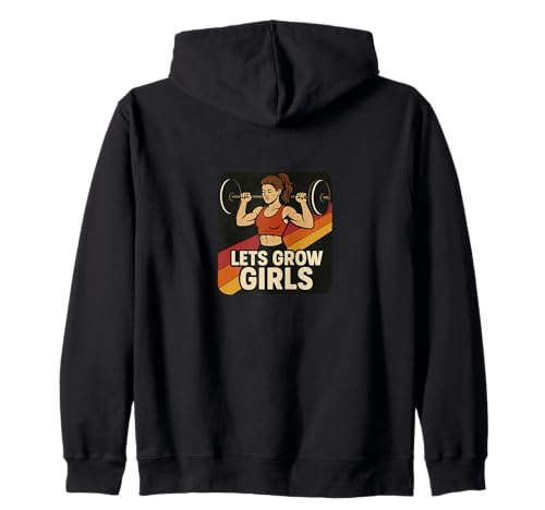 Let's Grow Girls Weightlifter Zitat Stärke Power Kapuzenjacke von Cat Snugg