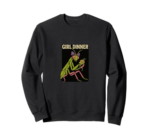 Mädchen Dinner Betende Mantis Lustig Sweatshirt von Cat Snugg