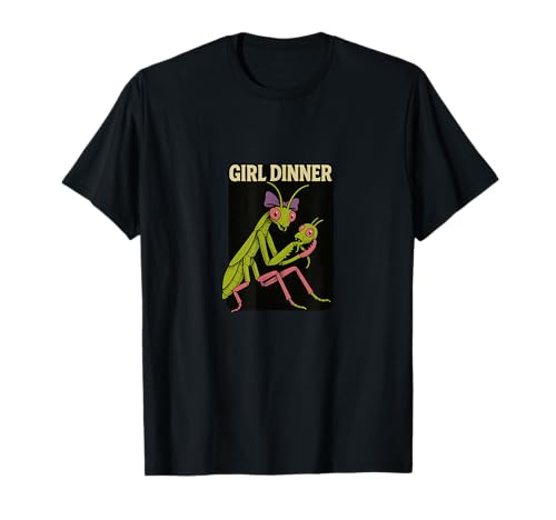 Mädchen Dinner Betende Mantis Lustig T-Shirt von Cat Snugg