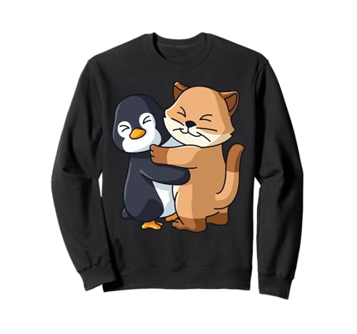 Niedlicher Pinguin und Katze, Tierliebhaber, umarmt Frauen und Mädchen Sweatshirt Niedlicher Pinguin und Katze, Tierliebhaber, umarmt Frauen und Mädchen Sweatshirt von Cat and Penguin Hug Japanese Kawaii Animals