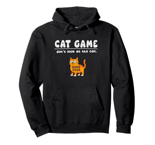 Lustiges Katzenspiel Don't Look Game Over Mom Dad Kids Pullover Hoodie von CatAxis1