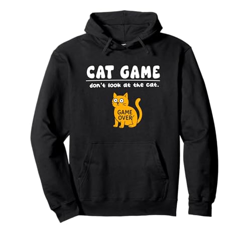 Lustiges Katzenspiel Don't Look Game Over Mom Dad Kids Pullover Hoodie von CatAxis1