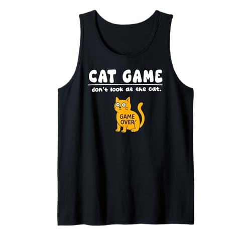 Lustiges Katzenspiel Don't Look Game Over Mom Dad Kids Tank Top von CatAxis1