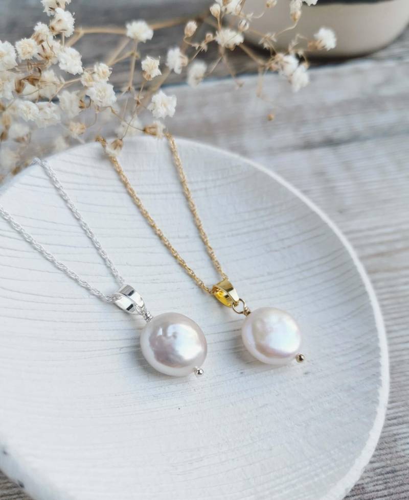 Zierliche Perlenkette Silber Oder 14K Gold Filled Kette - Für Moderne Bräute & Brautjungfern Zierliche Perlenkette Silber Oder 14K Gold Filled Kette - Für Moderne Bräute & Brautjungfern von CatBirchStories