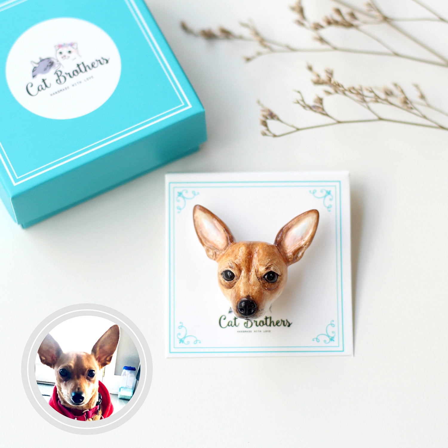 Benutzerdefinierte Hundeportraits Brosche, Personalisierte Hunde Polymer Clay Hund, Hundeskulptur, Hunde-Denkmal Benutzerdefinierte Hundeportraits Brosche, Personalisierte Hunde Polymer Clay Hund, Hundeskulptur, Hunde-Denkmal von CatBrothers