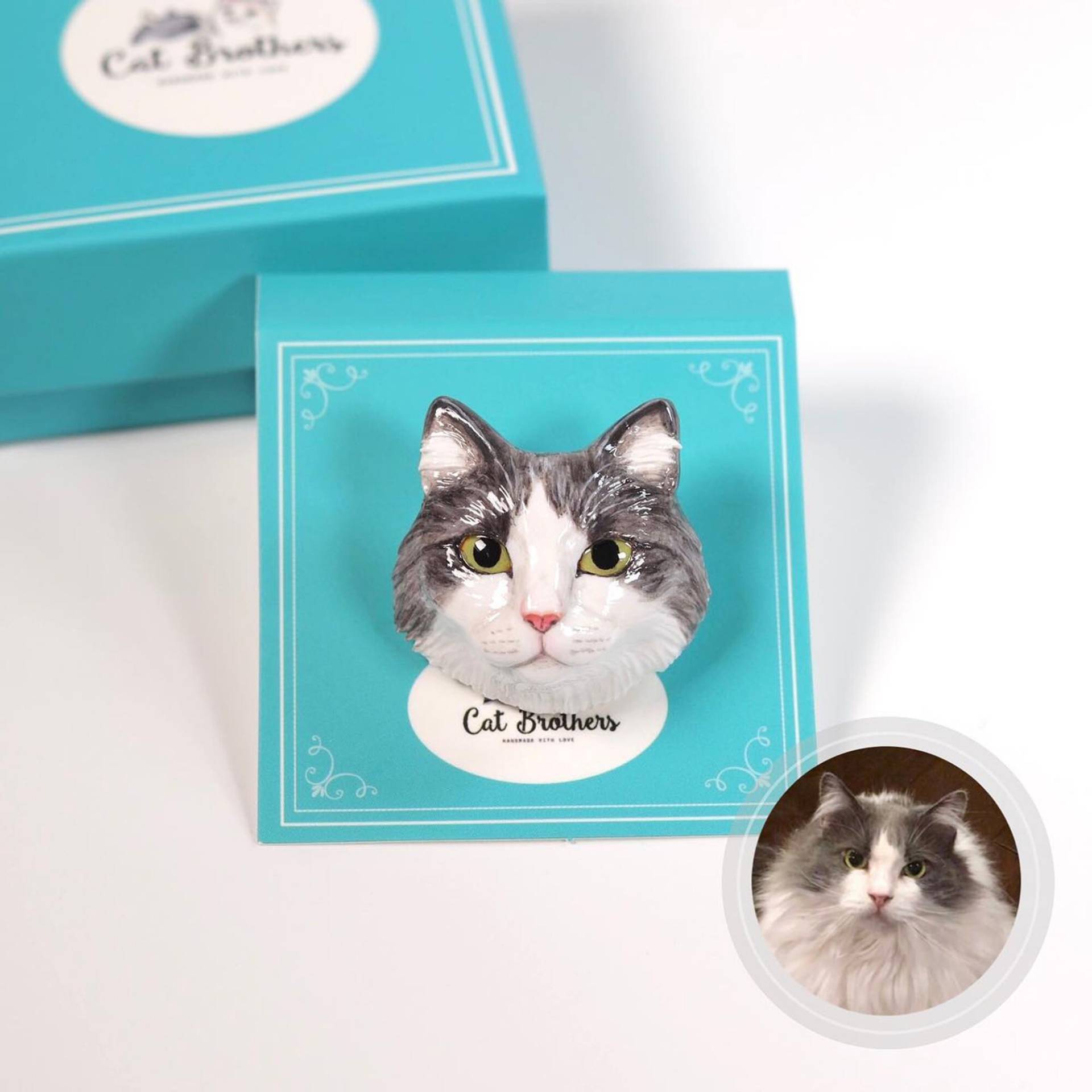 Katzenportraits Brosche, Katzenportrait Katze Personalisiert, Aus Polymer Clay, Katzenskulptur, Katzengedenkmal Katzenportraits Brosche, Katzenportrait Katze Personalisiert, Aus Polymer Clay, Katzenskulptur, Katzengedenkmal von CatBrothers