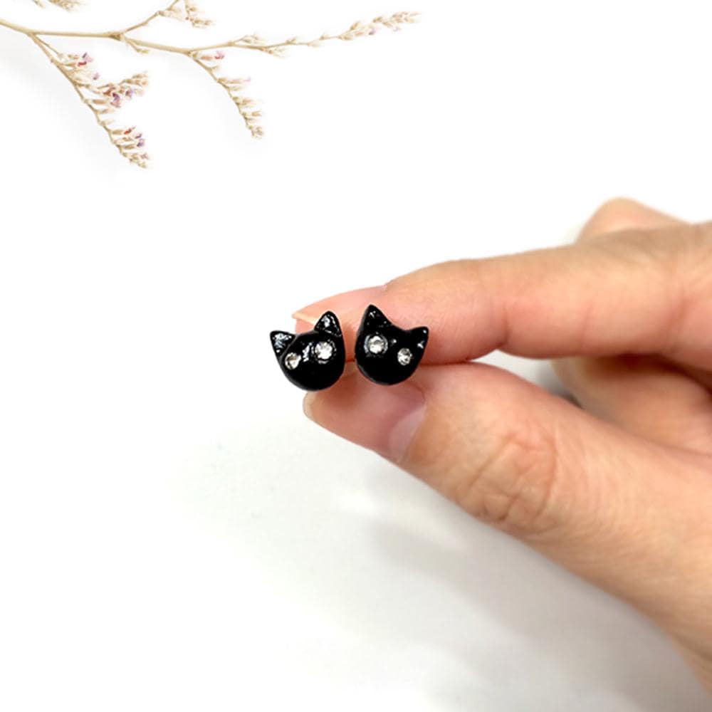 Kleine Schwarze Katzenohrringe, Katzenohrstecker, Polymer Clay Katze, Katzenskulptur, Miniaturkatzenohrringe, Geschenke Für Katzenliebhaber Kleine Schwarze Katzenohrringe, Katzenohrstecker, Polymer Clay Katze, Katzenskulptur, Miniaturkatzenohrringe, Geschenke Für Katzenliebhaber von CatBrothers