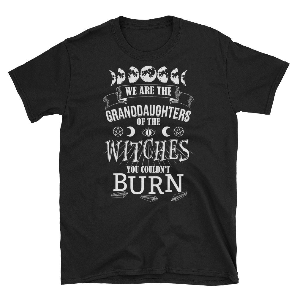 Kurzärmeliges Unisex-T-Shirt, Hexentop, Gothic-T-Shirt, Mondphasen-T-Shirt, Pentagramm-T-Shirt, Mondphasen-T-Shirt Kurzärmeliges Unisex-T-Shirt, Hexentop, Gothic-T-Shirt, Mondphasen-T-Shirt, Pentagramm-T-Shirt, Mondphasen-T-Shirt von CatCraftsCult