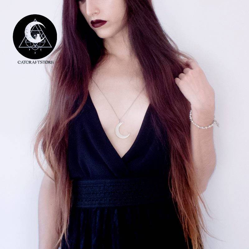 Lange Silberne Mondkette Lange Silberne Mondkette von CatCraftsCult