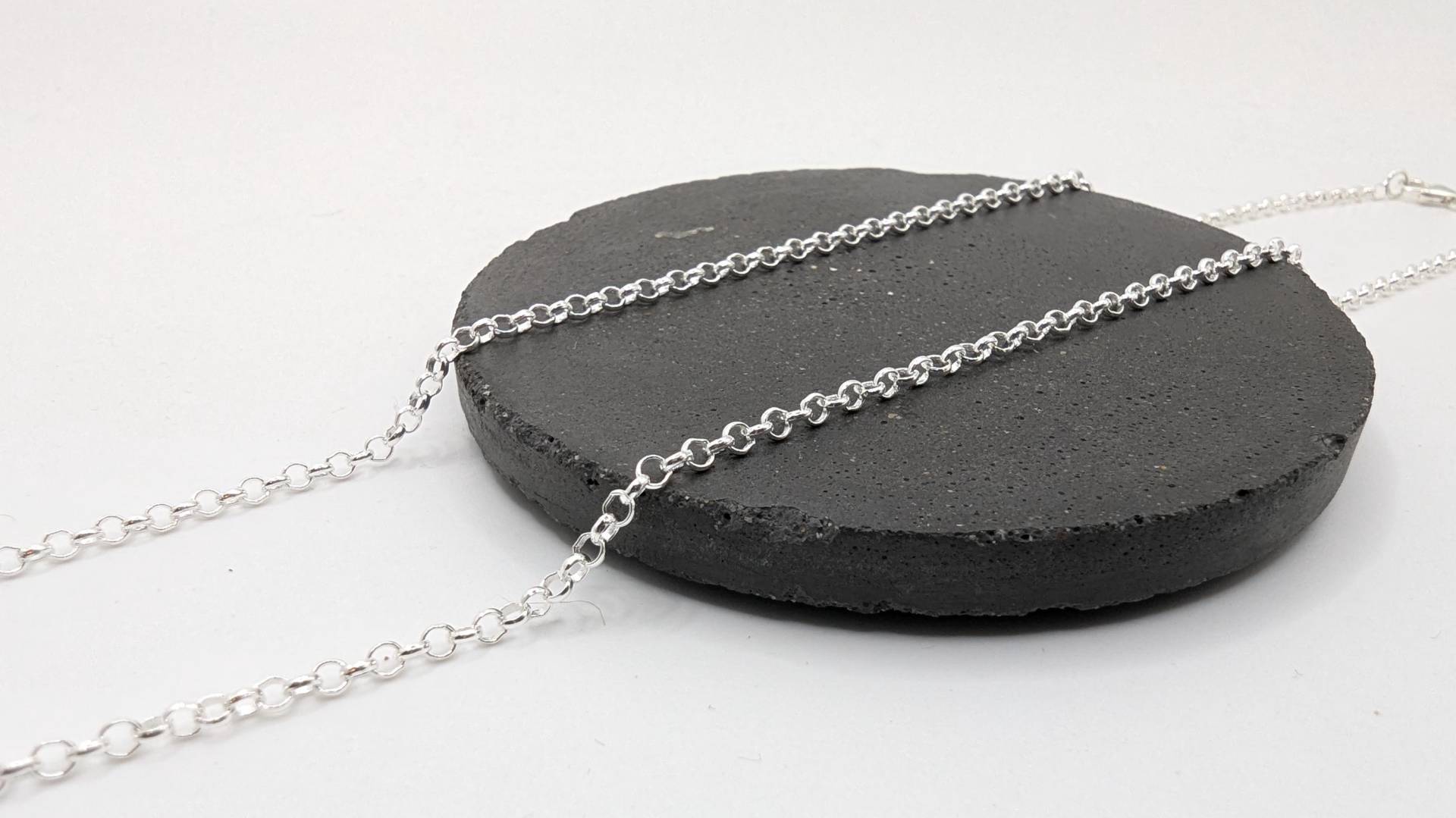 925 Silber Rolo Halskette, Sterling Kette 4 Mm von CatSamJewelry