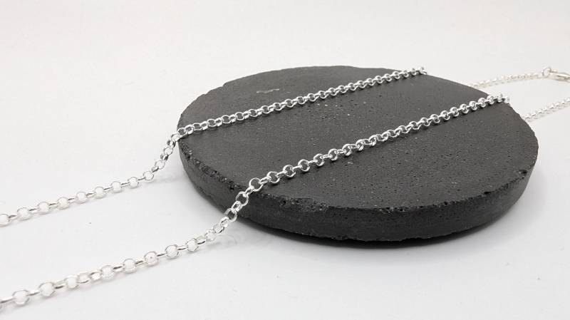 925 Silber Rolo Halskette, Sterling Kette 4 Mm von CatSamJewelry