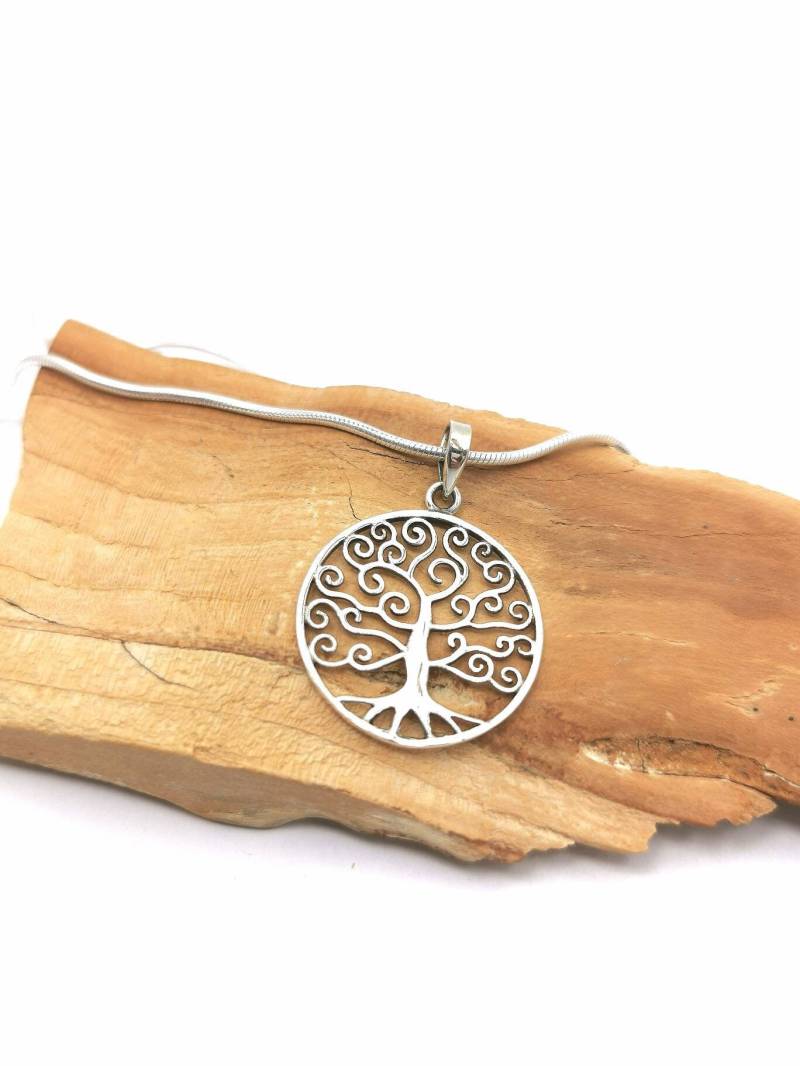 925Er Silber Baum Des Lebens Anhänger, Yggdrasil Halskette von CatSamJewelry