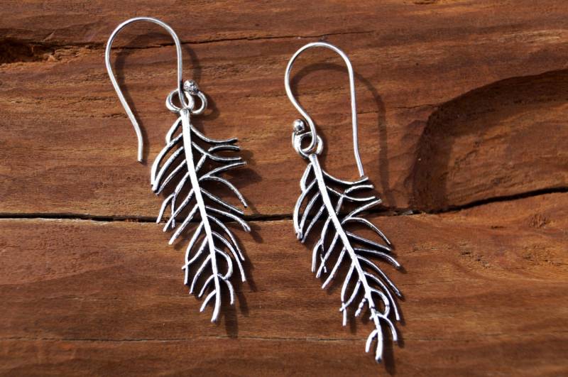 Boho Ohrringe "Kleine Feder" Silber, Hipster Feder Boho Ohrringe "Kleine Feder" Silber, Hipster Feder von CatSamJewelry