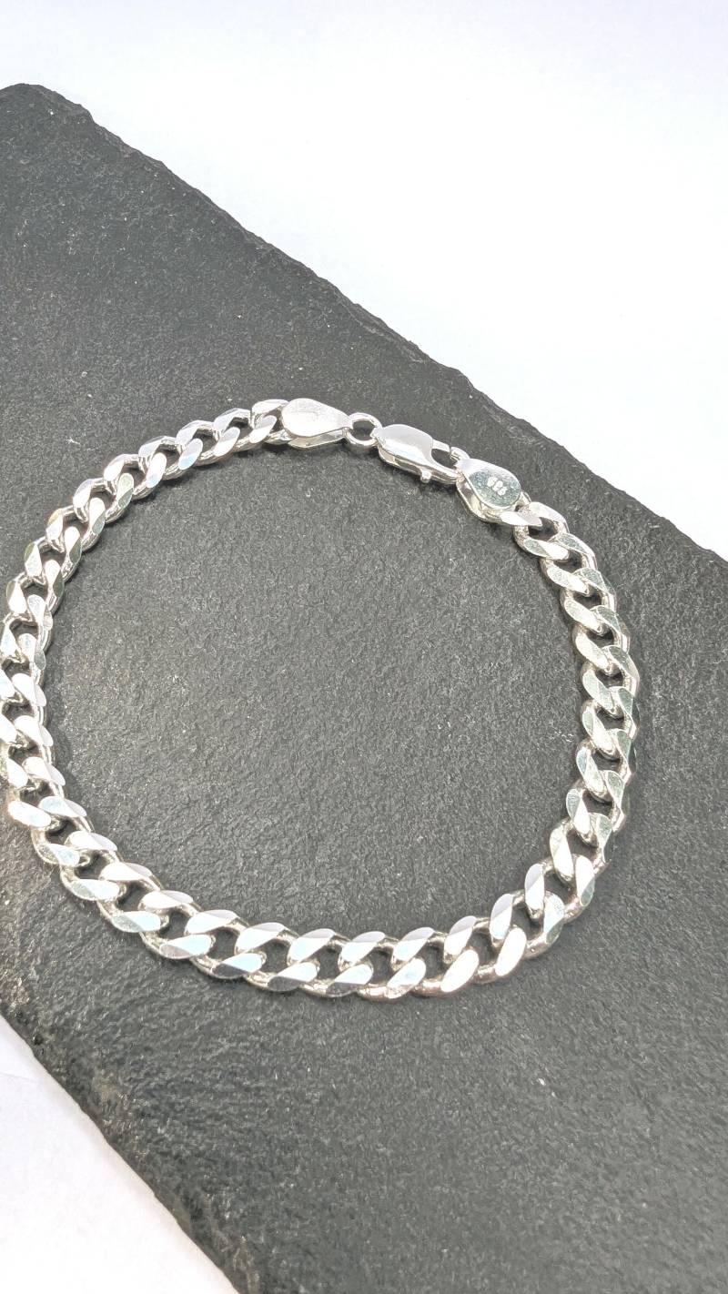 Dickes 925Er Silber Cuban Link Armband Für Männer, 7 Mm Dicke Dickes 925Er Silber Cuban Link Armband Für Männer, 7 Mm Dicke von CatSamJewelry