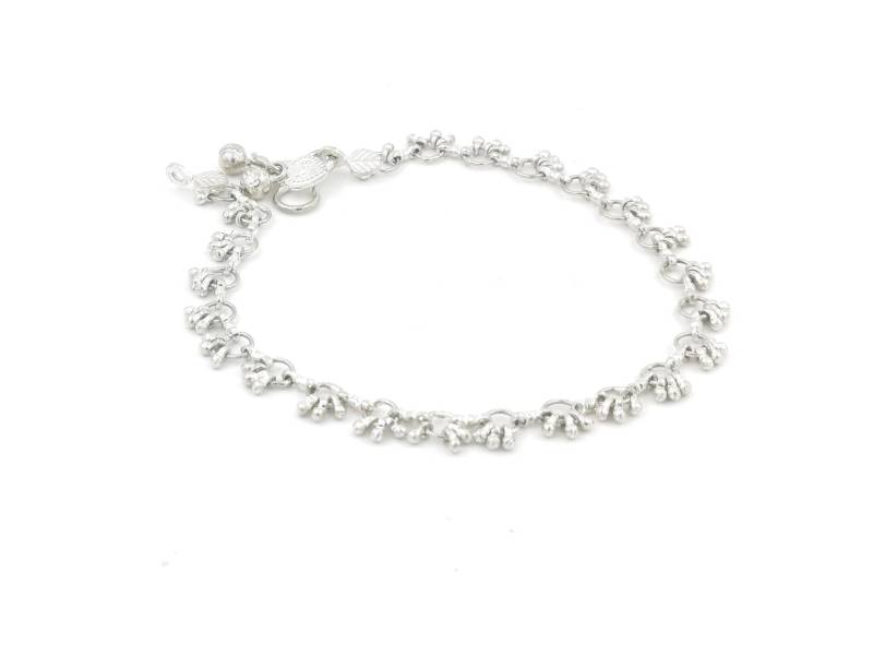 Versilbertes Fußkettchen Mit Glöckchen Im Boho Style von CatSamJewelry